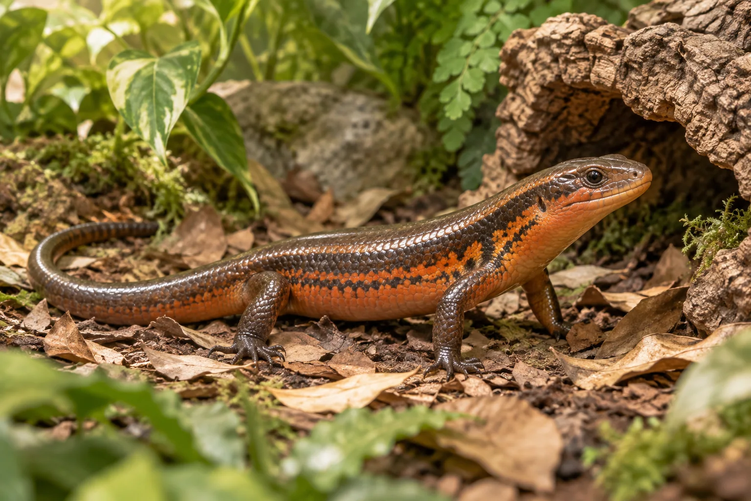 African Fire Skink (Mochlus fernandi): Species Profile