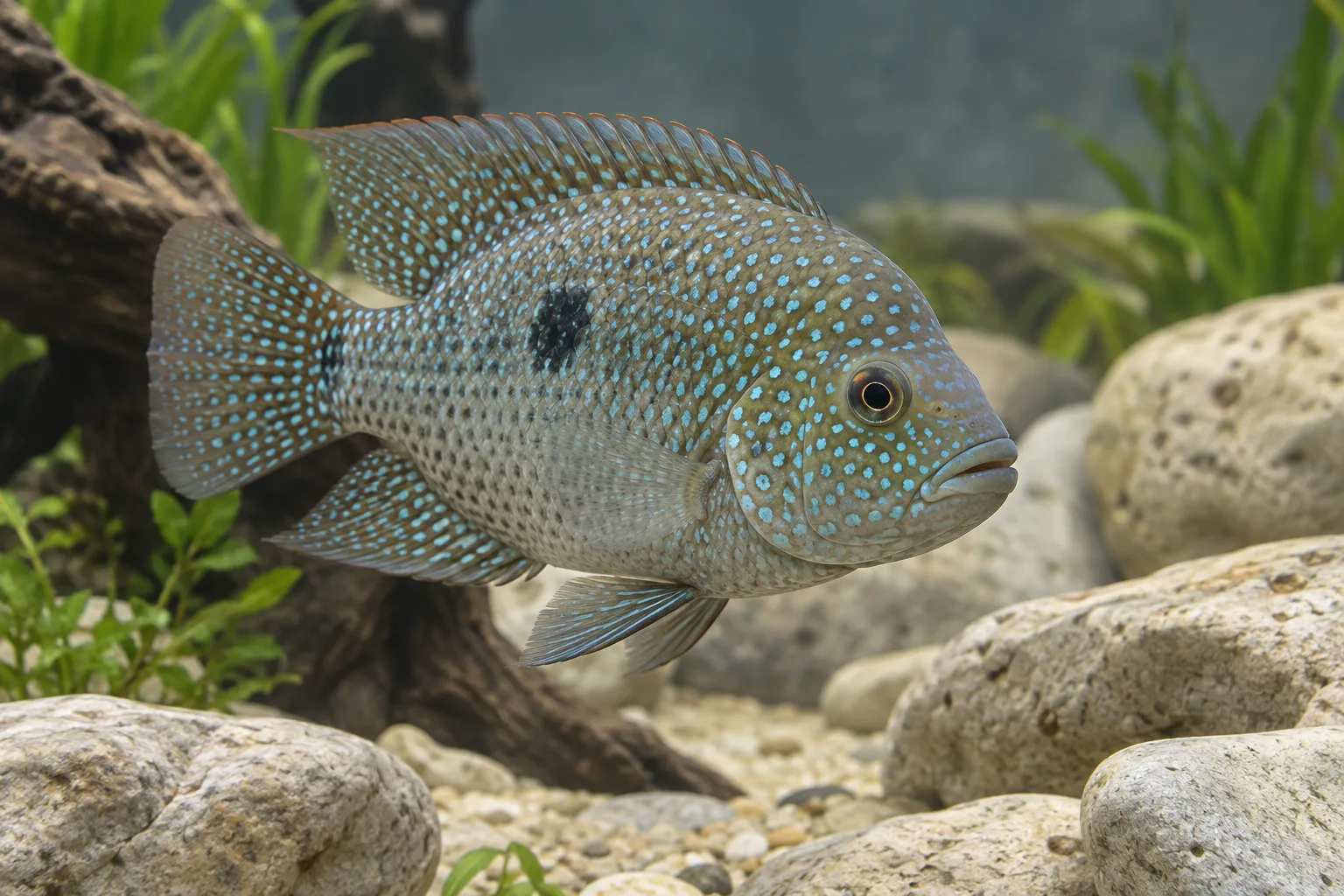 Texas Cichlid Care Guide: Herichthys cyanoguttatus